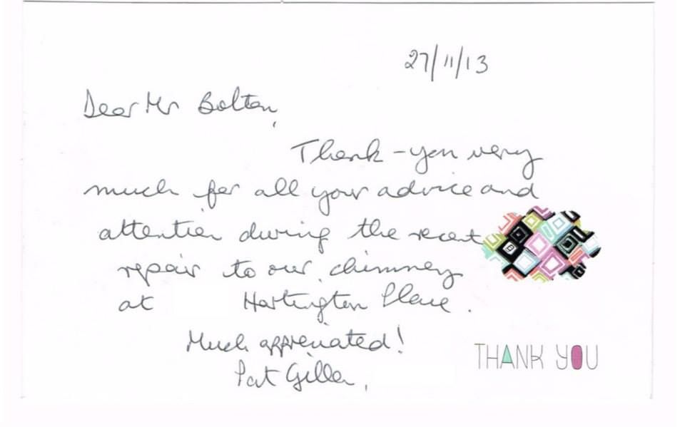 Testimonials for Bolton Roofing Contractors Limited in Edinburgh